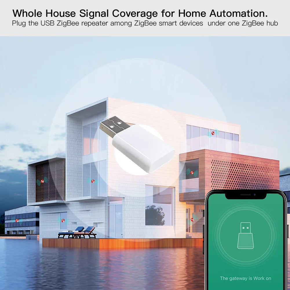 Tuya ZigBee Signal Repeater Amplifier & Extender - WiFi Range Control via SmartLife Google Alexa Apps