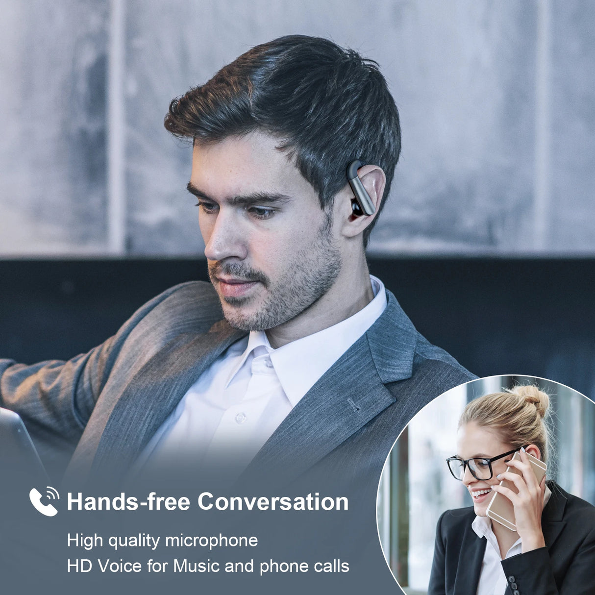 Wireless earbud headset.