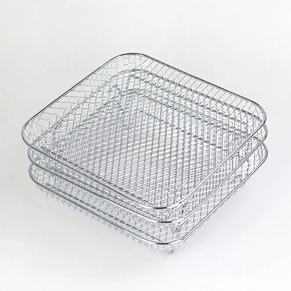 Support de friteuse à air en acier inoxydable, grille de cuisson empilable