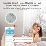 Tuya ZigBee Smart Temperature and Humidity Sensor with LCD Display - WiFi Indoor Hygrometer Monitoring via SmartLife Google Alexa Apps