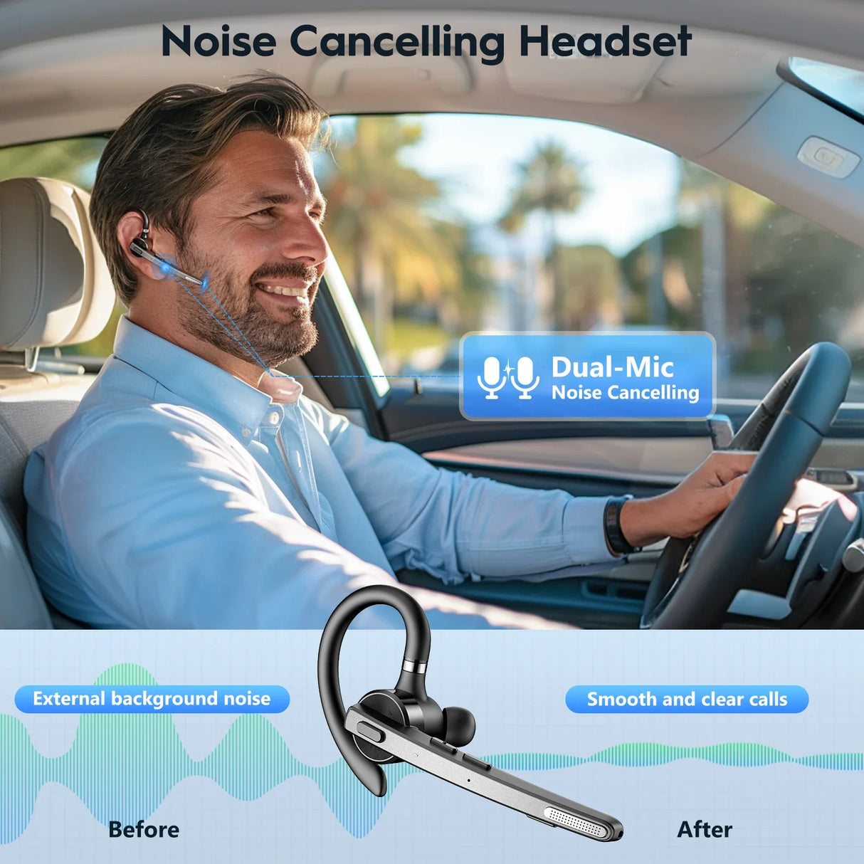 Noise-canceling headset.