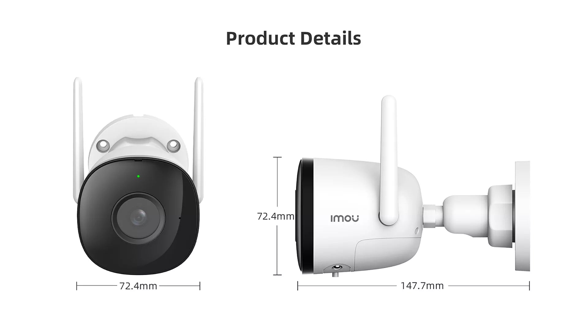 IMOU Bullet 2C 2MP 4MP Wifi caméra suivi automatique AI résistant aux intempéries