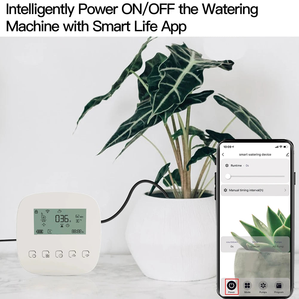 Tuya Smart Water Pump Timer - WiFi Micro-Drip Irrigation Watering Control via SmartLife Google Alexa Apps