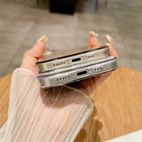 Luxury Transparent MagSafe Phone Case For iPhone 16 15 14 13 12 11 Pro Max Wireless Charge Hard Shockproof Cover