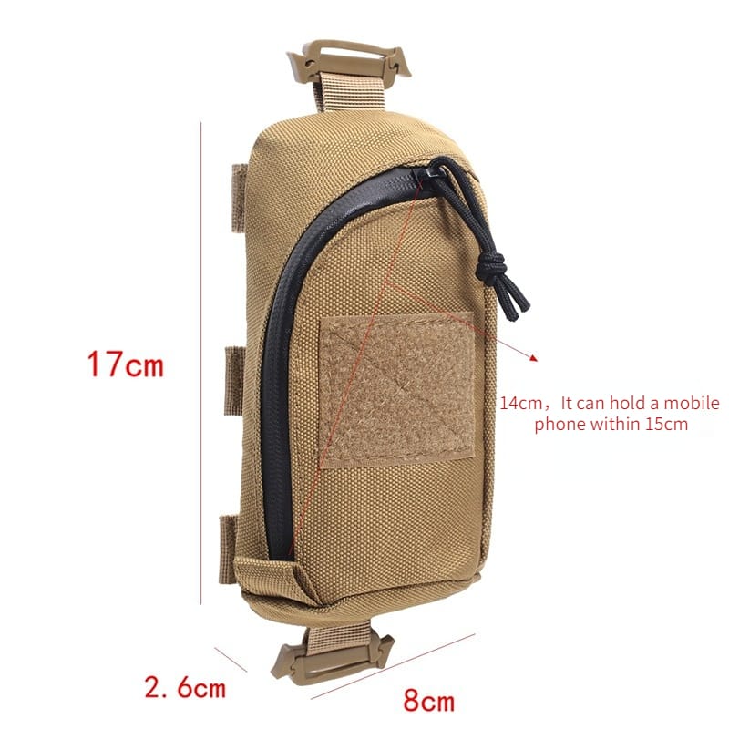 2er-Pack taktische Molle-Schultertaschen – passend für Rucksack und Rucksack.