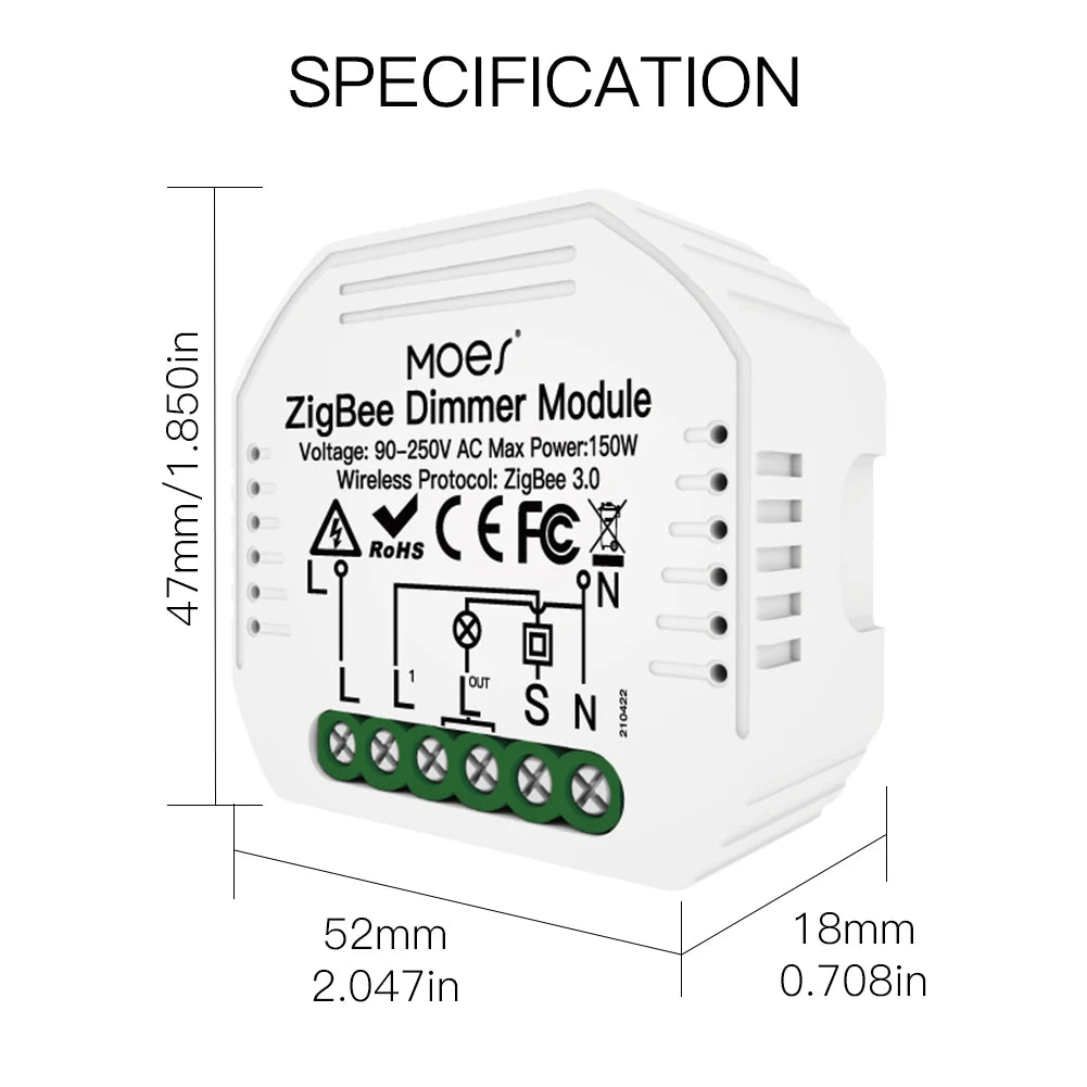 Tuya ZigBee Smart Light Relay Switch Module - WiFi Control via SmartLife Google Alexa Apps