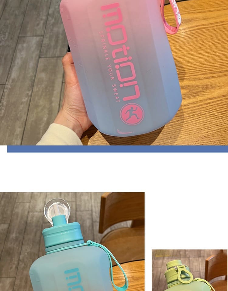 Sportwasserflasche mit großem Fassungsvermögen und Farbverlauf – 2,4 l für den Außenbereich