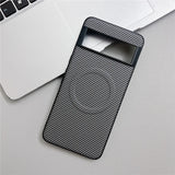 Matte Carbon Fiber Texture Wireless Charge Lens Protect Case For Google Pixel 9 XL 8 7 6 Pro 8A 7A 6A 5A