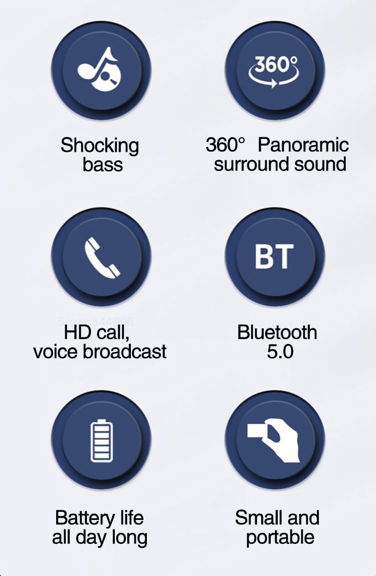 Tragbarer Bluetooth-Lautsprecher K3 mit 5.0 Wireless-Verbindung,