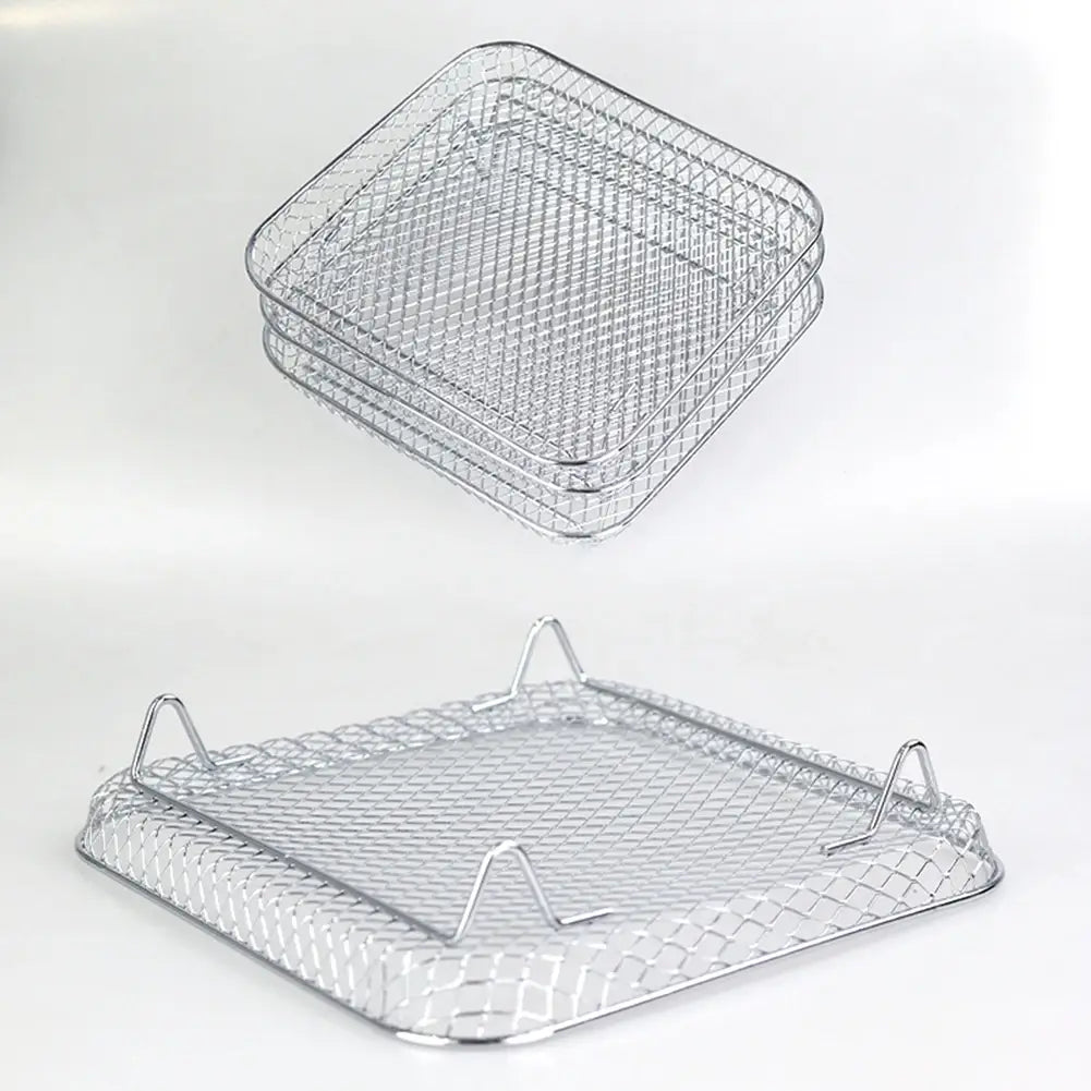 Support de friteuse à air en acier inoxydable, grille de cuisson empilable