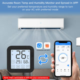 Tuya IR Thermostat Controller with LCD Screen - WiFi Temperature & Humidity Control via SmartLife Google Alexa Apps