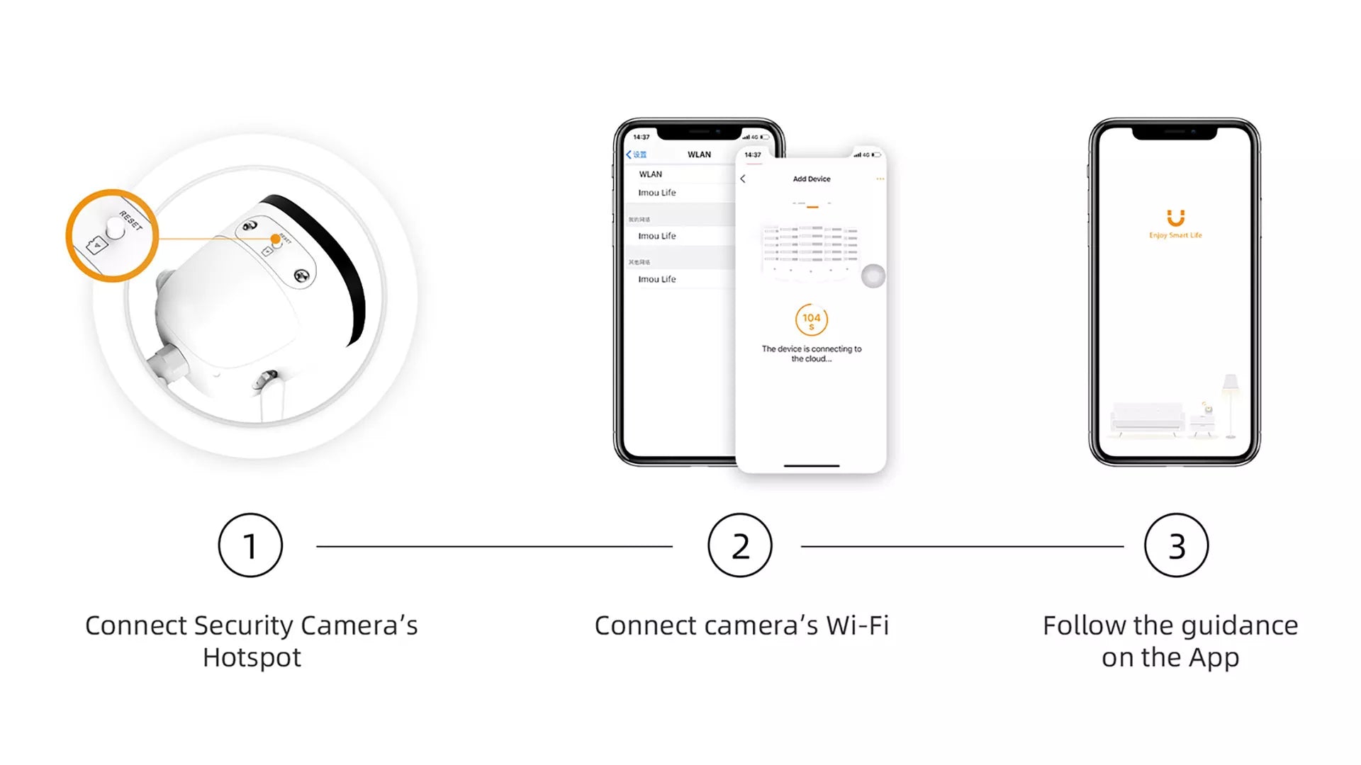 IMOU Bullet 2C 2MP 4MP Wifi caméra suivi automatique AI résistant aux intempéries