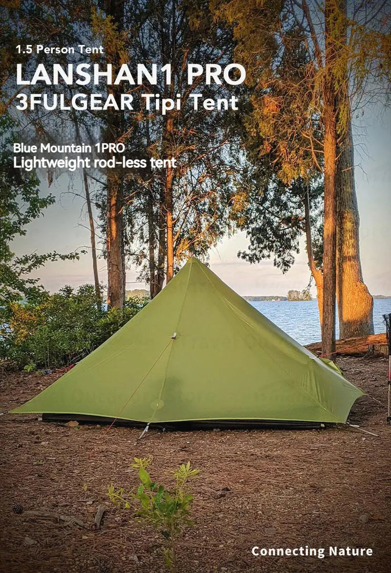 Renommiertes 3F UL GEAR Lanshan1 Pro Ultraleichtes Campingzelt – 20D