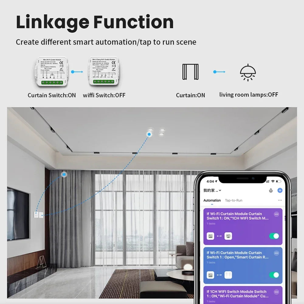 Tuya Zigbee Smart Curtain Switch Control Module - Wifi Blinds Shutter Motor Control via SmartLife Google Alexa Apps