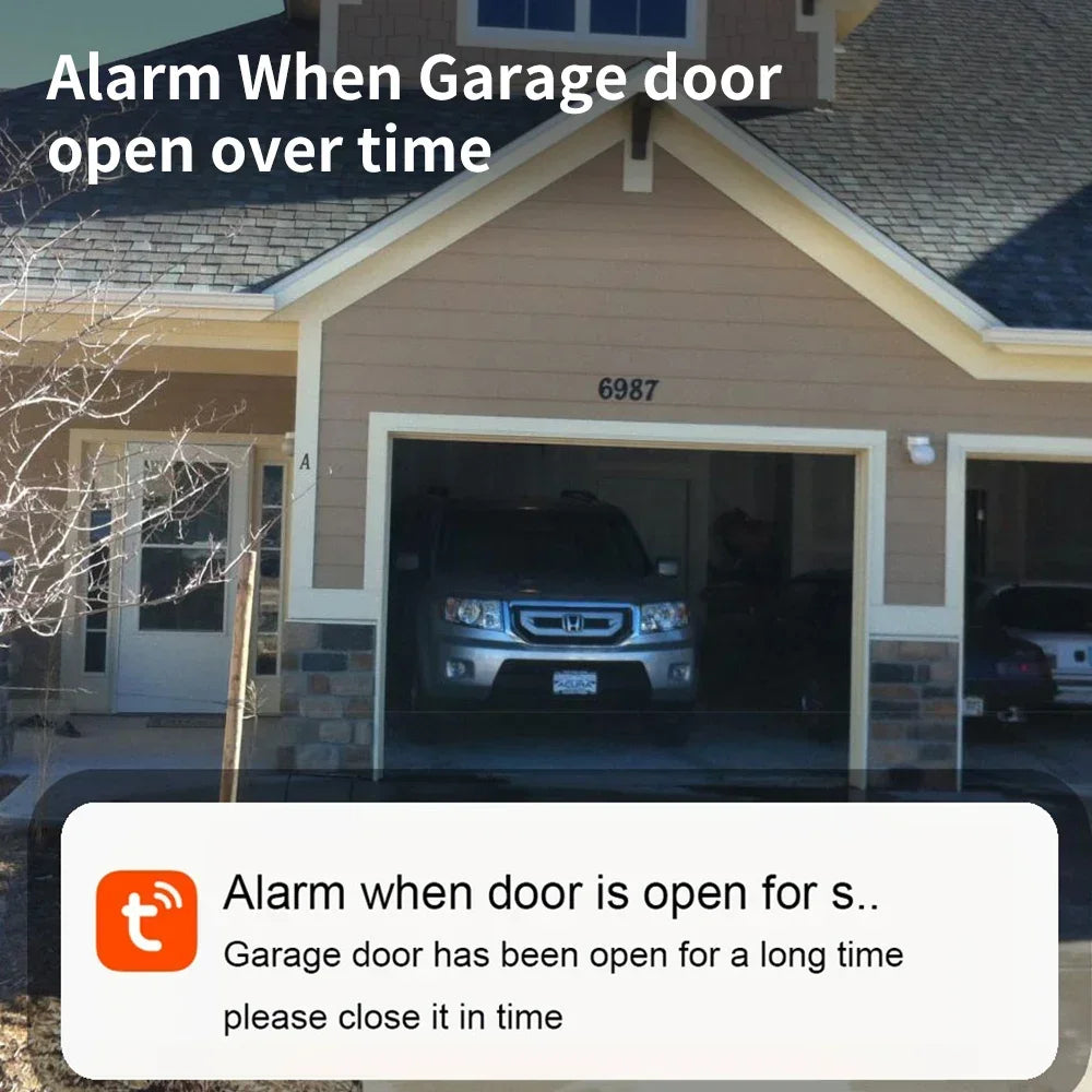Tuya Smart Garage Door Opener Controller - WiFi Device Control via SmartLife Google Alexa Apps
