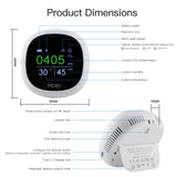 Tuya Smart 3In1 CO2 Detection Meter wityh Alarm Clock - Wifi Bluetooth Digital Temperature Humidity Sensor via SmartLife Google Alexa Apps