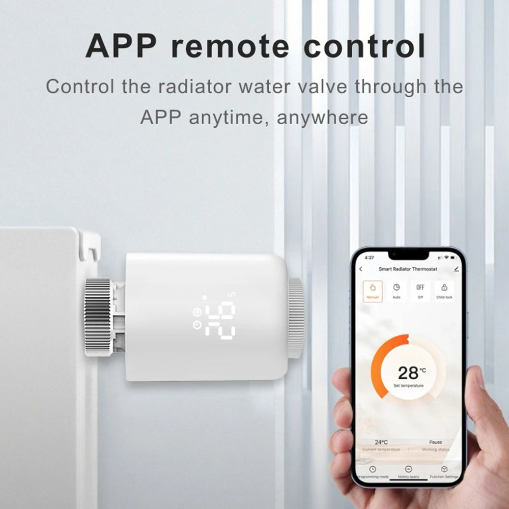 Tuya Zigbee Smart Thermastat Radiator Valve - Temperature Wifi Controlled via SmartLife Google Alexa Apps