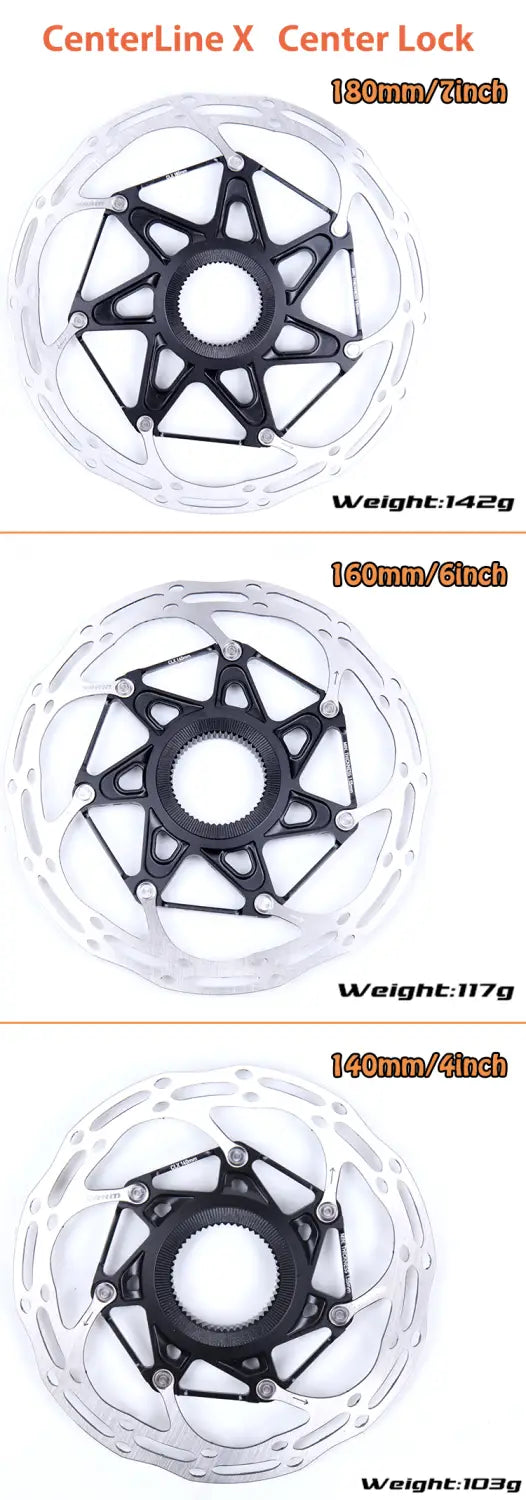 Centerline-Bremsscheibe, Mittelverriegelung, 4–8 Zoll