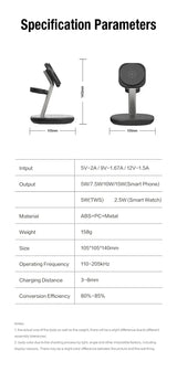 15W MagSafe Wireless Charging Stand for iPhone - Magnetic Fast Power Delivery Charger