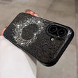 Sparkly black phone case.