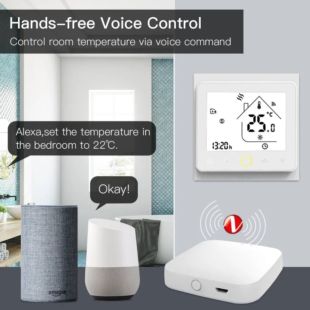 Tuya ZigBee Smart Home Temperature & Humidity Controller - WiFi Device Control via SmartLife Google Alexa Apps