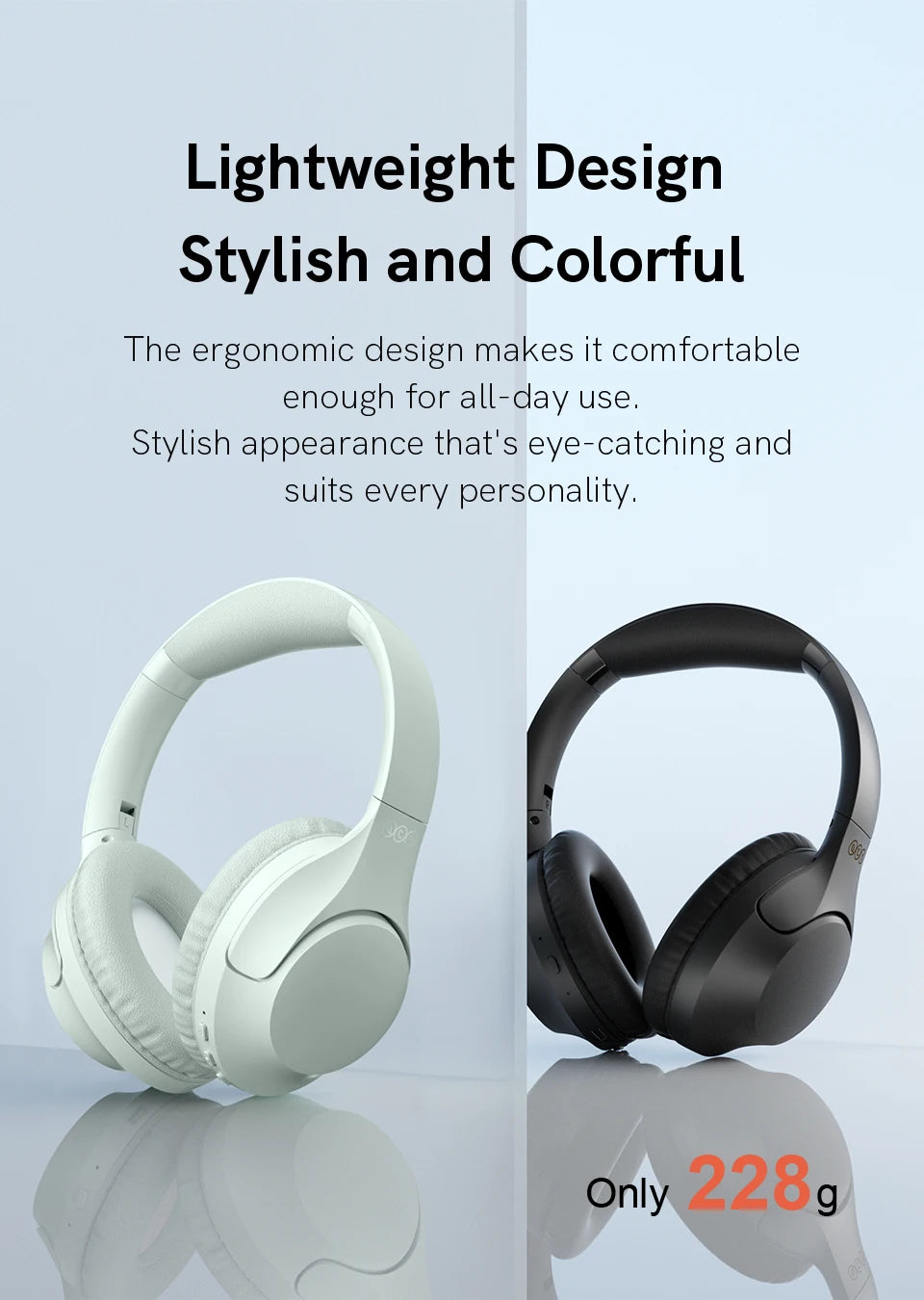 QCY H2 Pro Wireless Bluetooth 5.3 Headphones - 60H Gaming TWS Noise Cancelling HiFi Stereo Dynamic Headset