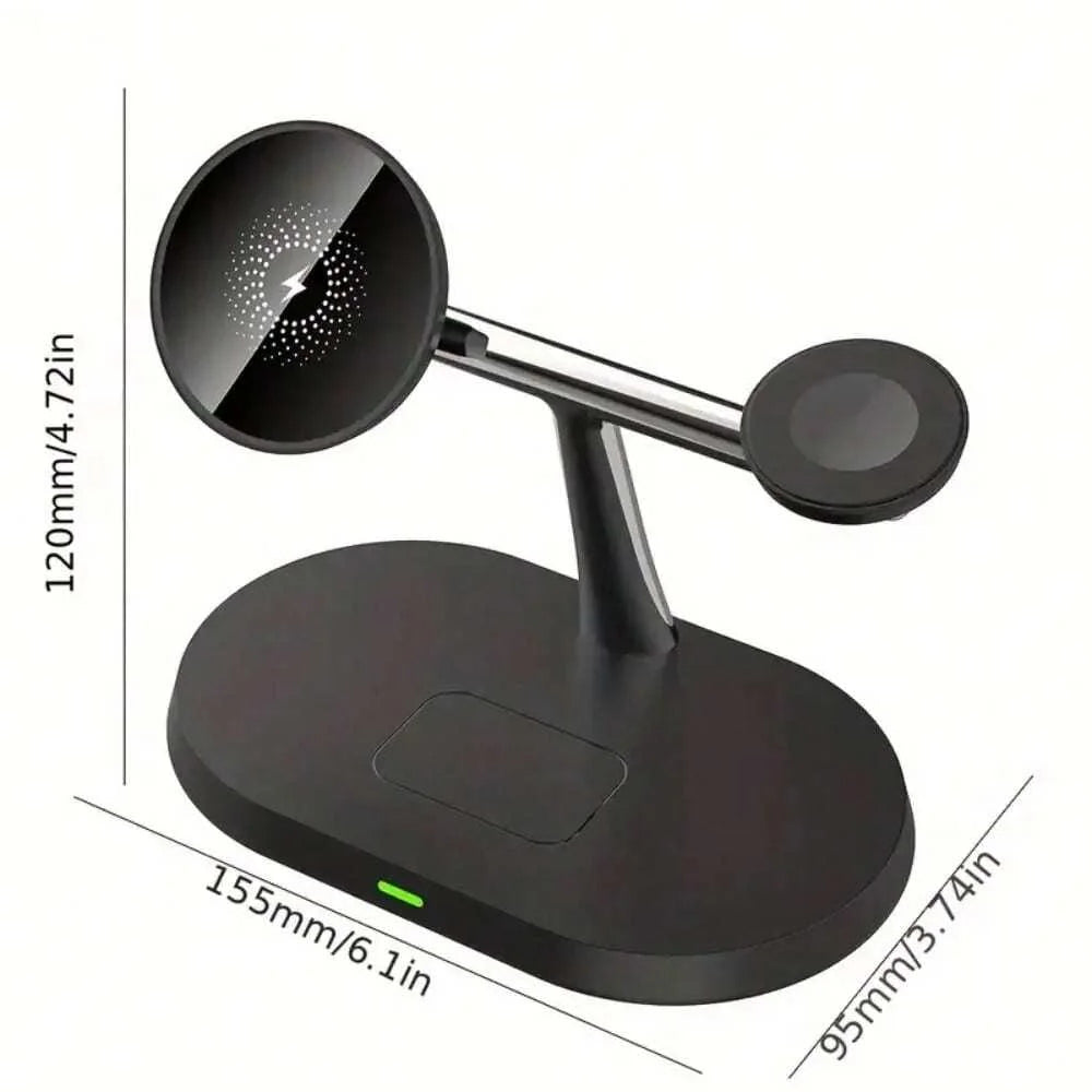 40W 3in1 MagSafe Qi Wireless Charging Stand for Apple and Samsung - Power Delivery Charger