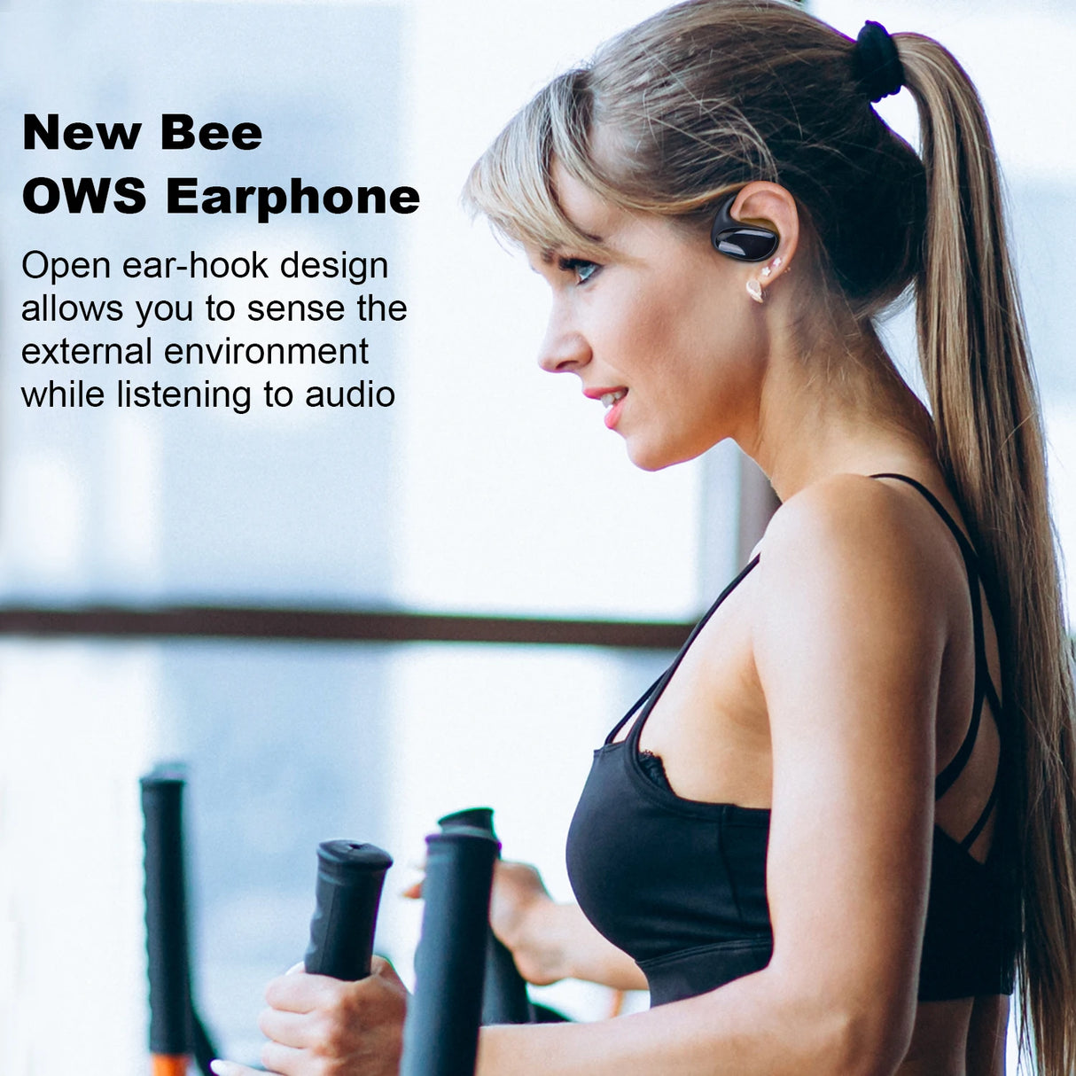 Wireless open-ear headphones.