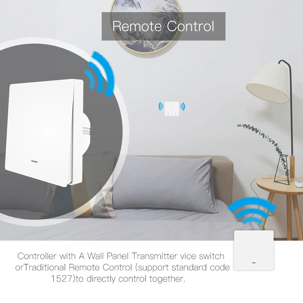 Smart Wall Light Switch - Single Double Triple WiFi Control via SmartLife Google Alexa Apps