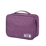 the purple cosmetic bag