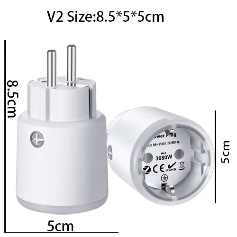 the adapt adapt plug is shown with the measurements