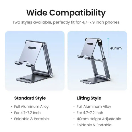 The adjustable desk stand for ipad and iphone