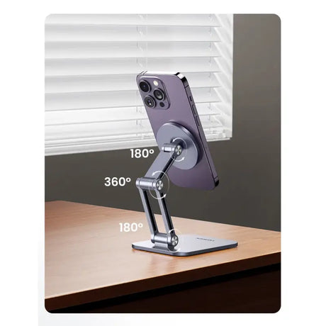 The adjustable desk stand for the iphone