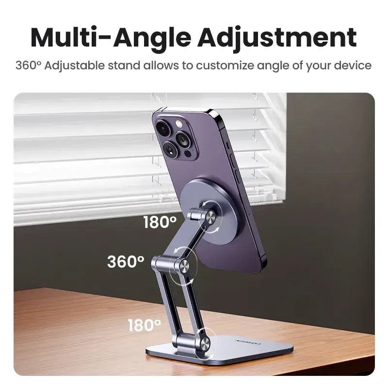 the adjustable desk stand for iphone and ipad