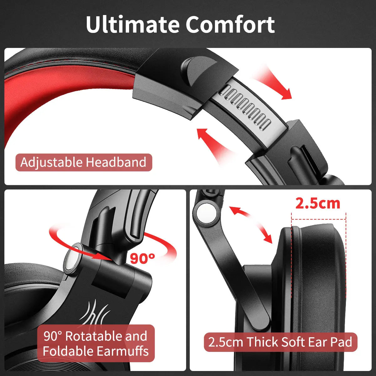 Oneodio A71 Wired Over Ear Headphones With Mic - ANC TWS Noise Cancelling HiFi Stereo Dynamic DJ Studio Monitoring Headset