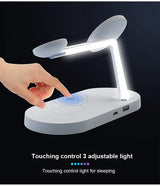 Adjustable LED desk lamp with touch controls.