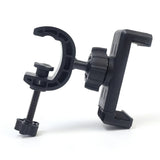 Adjustable phone mount or holder with a clamp attachment.