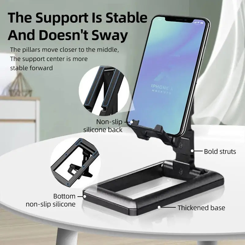 the adjustable phone stand with a phone holder