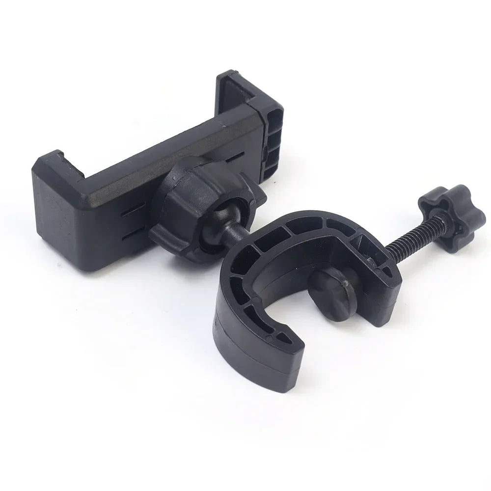 Adjustable plastic mount or holder for attaching devices to surfaces.