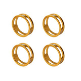 a set of four gold plated rings