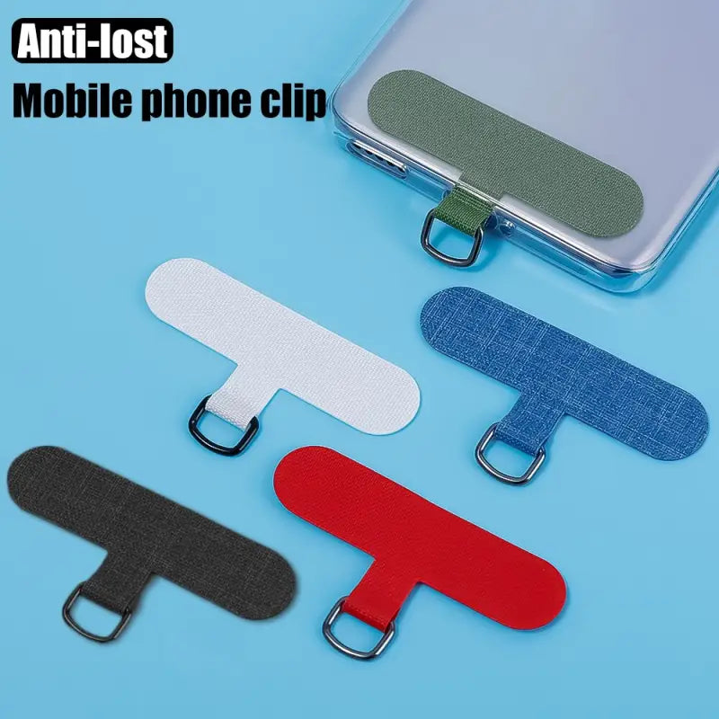 a set of three clips with a blue background