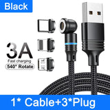 black usb cable for iphone, ipad, ipad, and android