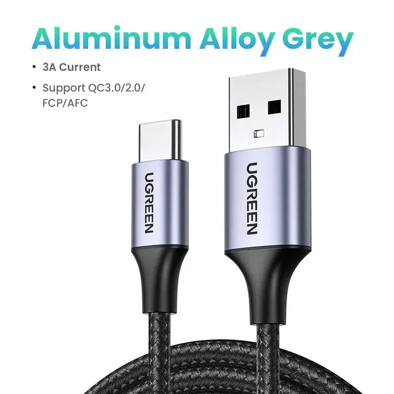 Anker aluminum alloy grey usb cable with lightning charging