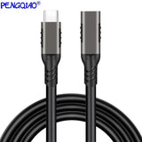 a close up of a black cable with a white background