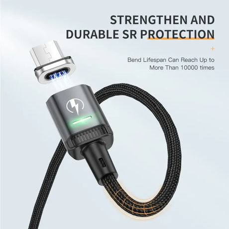 the braid braid usb cable is shown with a usb cable attached to it