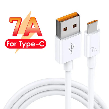 a close up of a white usb cable connected to a white phone