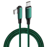 a close up of a green and black cable connected to a phone