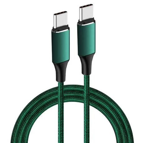 the green braided usb cable