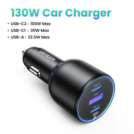 Anker car charger with usb - c and 3 1a output