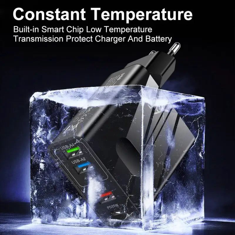 the usb usb charger is shown in the image, with the text, constant temperature